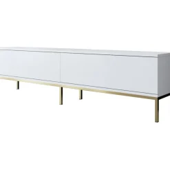 Lord TV-bänk - Vit/guld