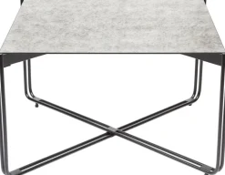 Lori soffbord 75x75 cm - Antikfärgad spegelglas