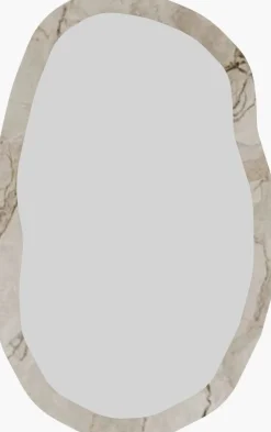 Lossa väggspegel - Vit marmor