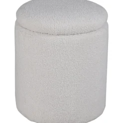 Lotten sittpuff - Vit teddy