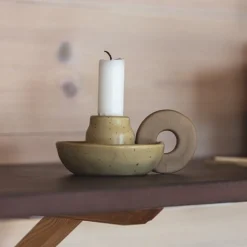 Lottis ljusstake 13 x 10 x 6 cm - Grön