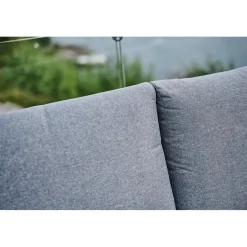 Loungegrupp i aluminium med grå dynor - Melo + Fläckborttagare för möbler