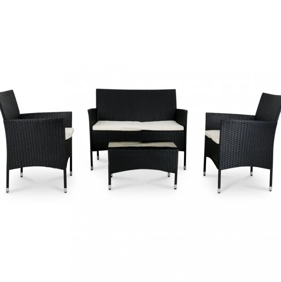 Loungeset Fjällbacka för balkong + Rengöringsmedel för utemöbler