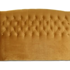 Love sänggavel med knappar (Guld sammet) - Valfri bredd