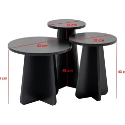 Lume soffbord-set - Svart