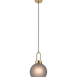 Luton fönsterlampa - Mässing/rökigt glas