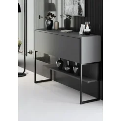 Lux avlastningsbord 120 x 30 cm - Antracit/svart