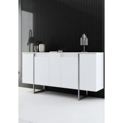 Lux skänk - Vit/silver