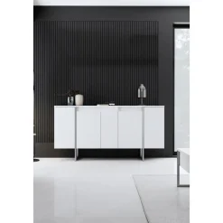 Lux skänk - Vit/silver