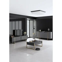 Lux skänk Antracit/guld