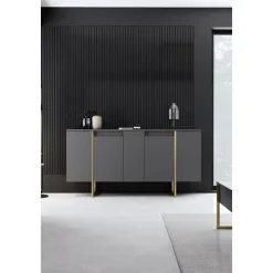 Lux skänk Antracit/guld