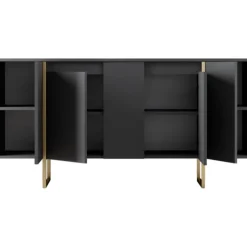 Lux skänk Antracit/guld