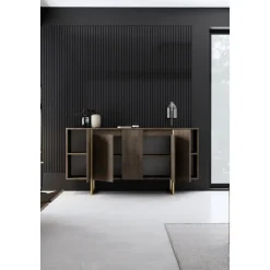 Lux skänk Valnöt/guld