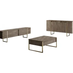 Lux skänk Valnöt/guld