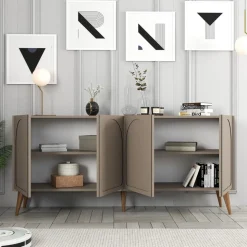 Lyon skänk - Brun/valnöt