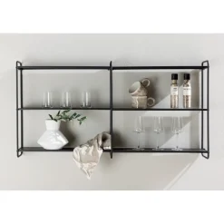 Lyon vägghylla 63 x 122 cm - Svart