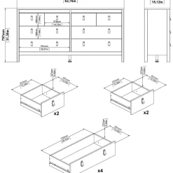 Madrid bred byrå - Svart
