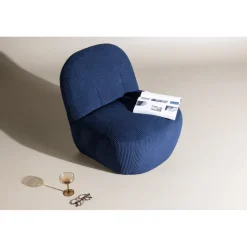 Mahla loungestol - Marinblå manchester