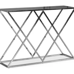 Maine konsolbord i krom + Möbeltassar