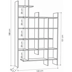 Manco bokhylla - Sandsten