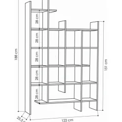 Manco bokhylla - Vit