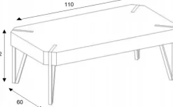 Marlene soffbord 110 x 60 cm - Ek/svart