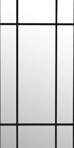 Marlon helkroppsspegel 200x100 cm - Metall/antiksvart