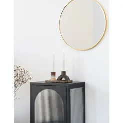 Marma ljusstake båge i brun marmor