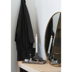 Marma ljusstake båge i brun marmor