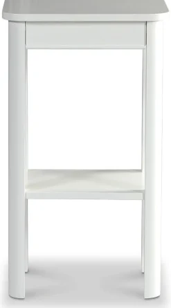 Marstrand sängbord med låda - Vit