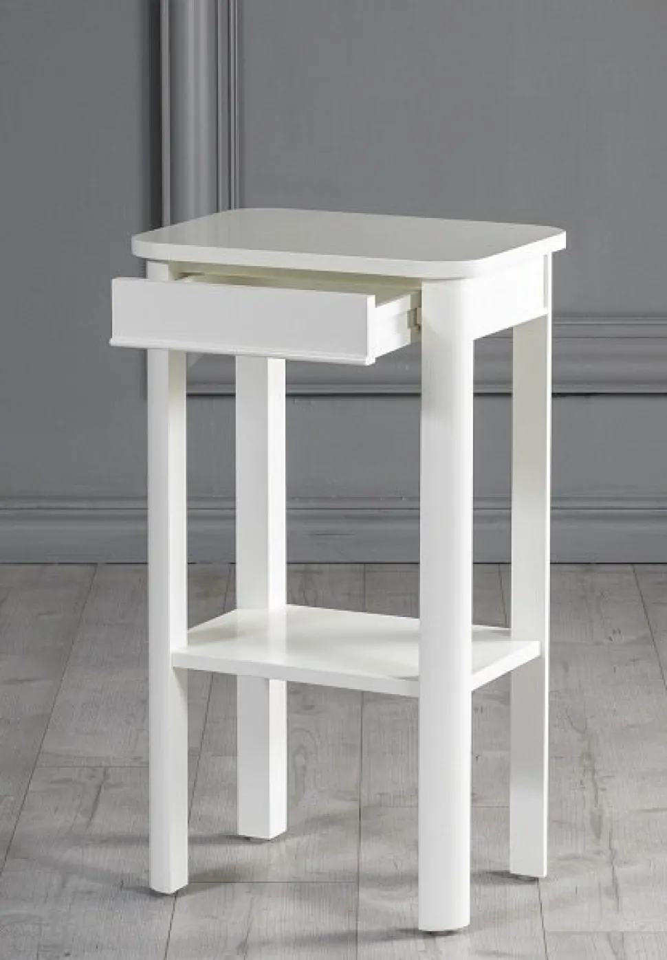 Marstrand sängbord med låda - Vit