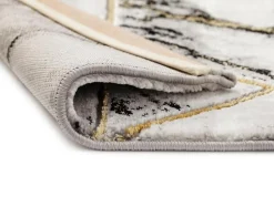 Maskinvävd matta Diamond Marble - Guld