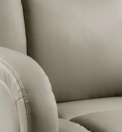 Massagefåtölj i beige PVC med fjärrkontroll