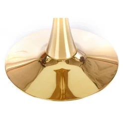 Matbord 90 cm diameter marmorerat glas/guld + Textilrengöring för möbler