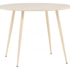 Matbord Ø100 cm i whitewash