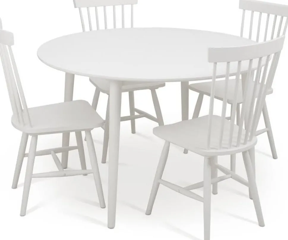 Matbord Ø120 cm runt vitt - Rosvik