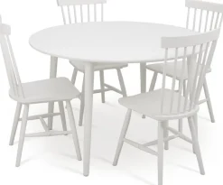 Matbord Ø120 cm runt vitt - Rosvik + Möbeltassar