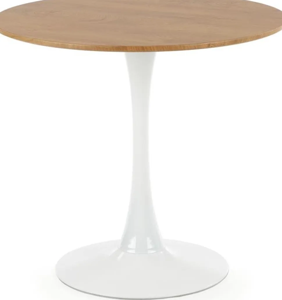 Matbord ek/vit Ø80 cm - Sumner + Textilrengöring för möbler