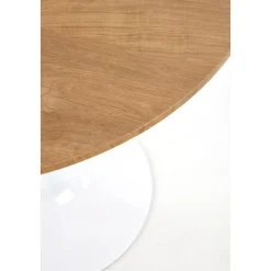 Matbord ek/vit Ø80 cm - Sumner + Textilrengöring för möbler