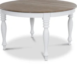 Matbord förlängningsbart 120-175 cm vit/brun - Victoria + Textilrengöring för möbler