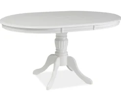 Matbord förlängningsbart 106-141 cm vit + Möbeltassar