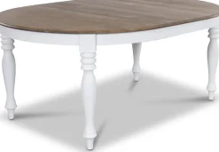 Matbord förlängningsbart 120-175 cm vit/brun - Victoria