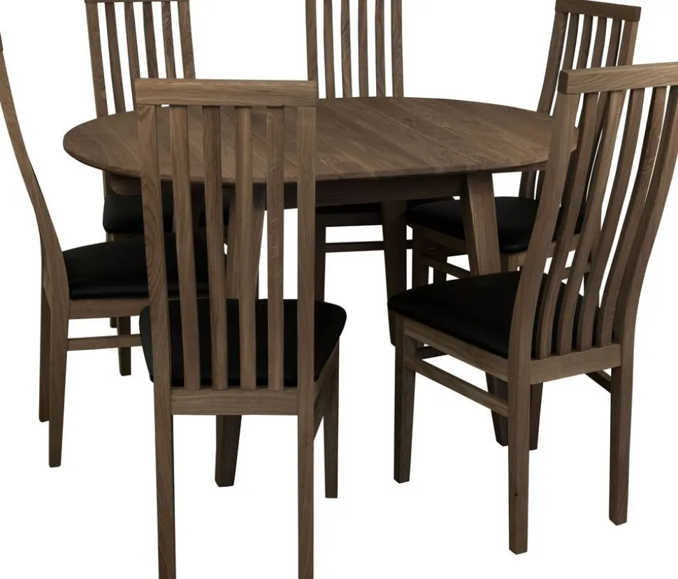 Matbord förlängningsbart 90-130x90 cm brunoljad ek - Genova