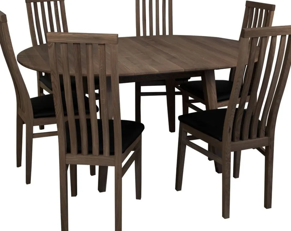 Matbord förlängningsbart 110-160x110 cm brunoljad ek + Textilrengöring för möbler