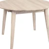 Matbord Genova förlängningsbart Ø110-160x110 cm whitewash oak + Möbeltassar