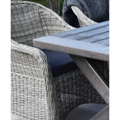 Matbord grå 220 x100 cm - Oxford