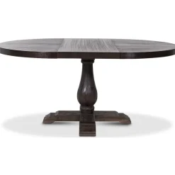 Matbord i brunbetsad ek Ø120 - Lamier