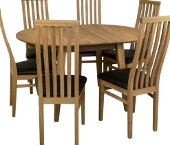 Matbord i oljad ek 90-130x90 cm - Genova