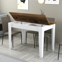 Matbord Kiev i Valnöt / Vit -110x72 cm