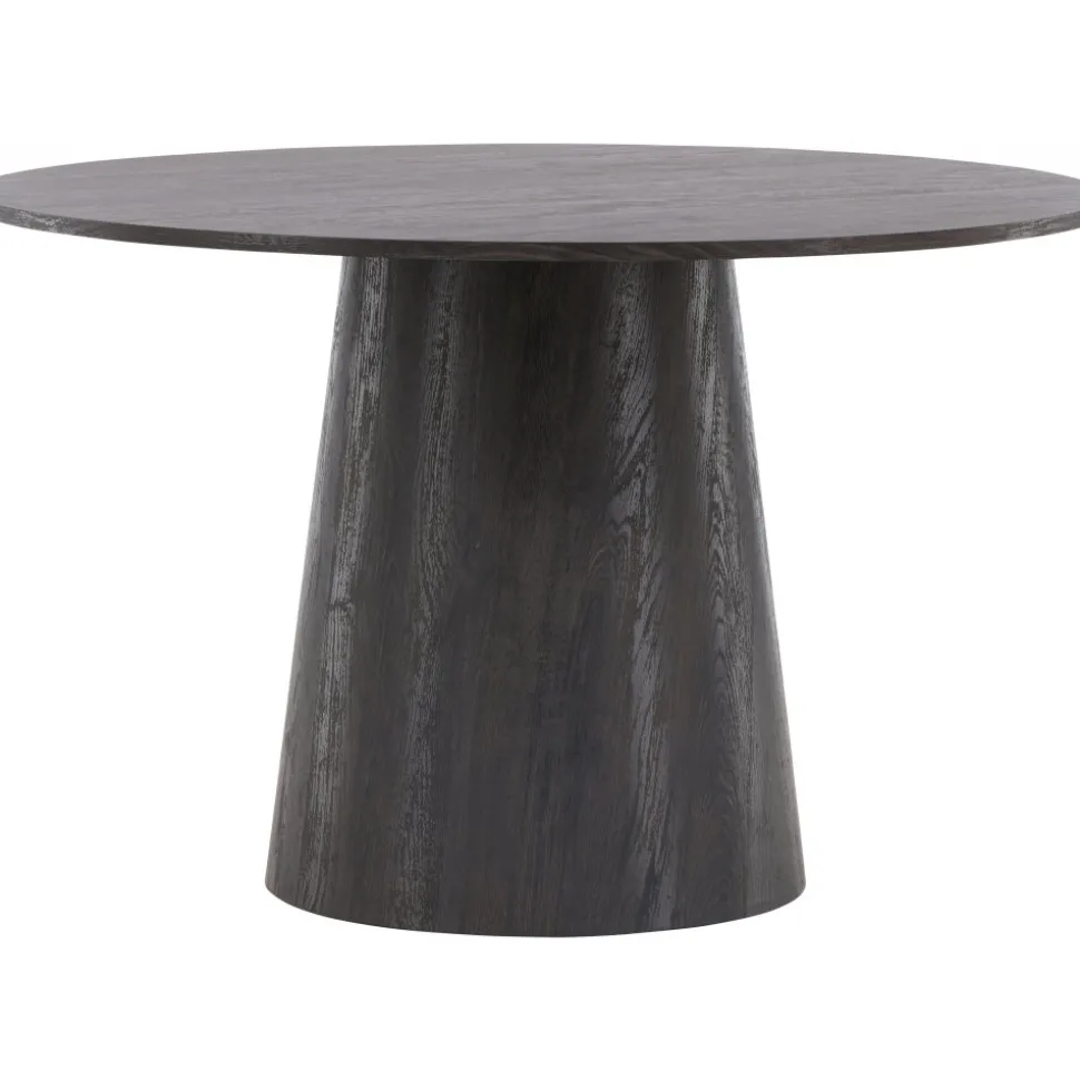 Matbord Lanzo Ø120 cm - Bord i mocca + Fläckborttagare för möbler